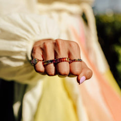 Carbon & Hyde Rainbow Eternity Band Ring