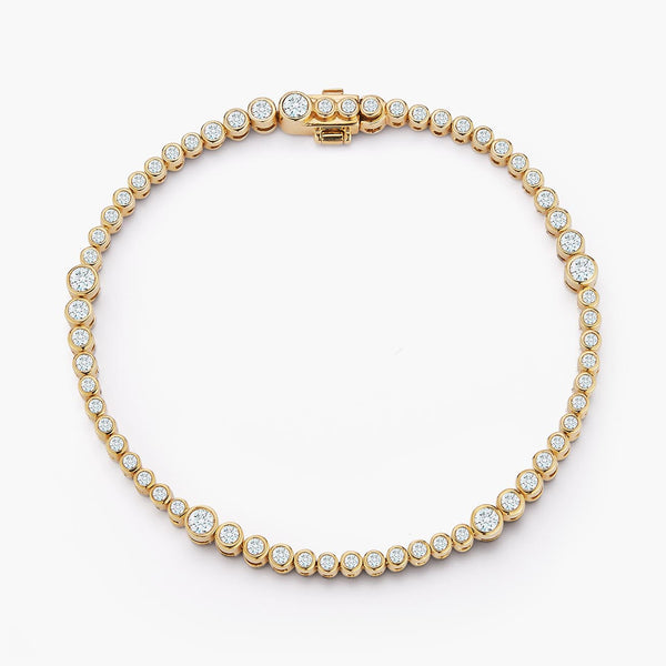 ONDYN Rainsun 7.25" Diamond Tennis Bracelet in 18K Yellow Gold
