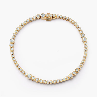 ONDYN Rainsun 7.25" Diamond Tennis Bracelet in 18K Yellow Gold - Ondyn product