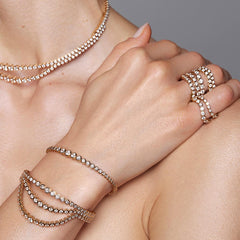 ONDYN Rainsun 6.5" Diamond Tennis Bracelet in 18K White Gold