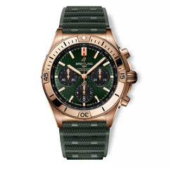 Breitling Chronomat B01 Dark Green Dial in Red Gold - 42mm
