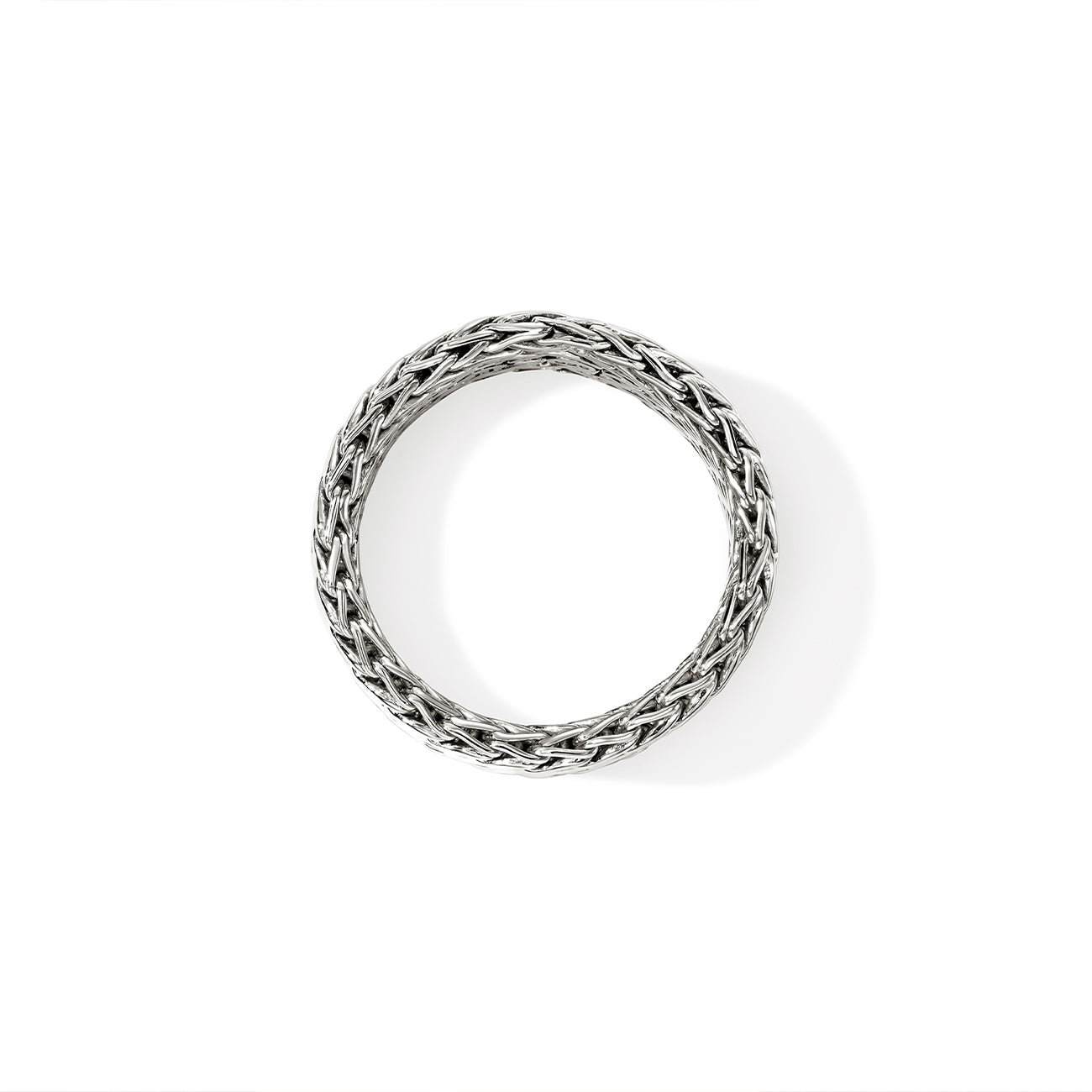 John Hardy Kami Chain Crossover Silver Ring