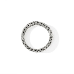 John Hardy Kami Chain Crossover Silver Ring