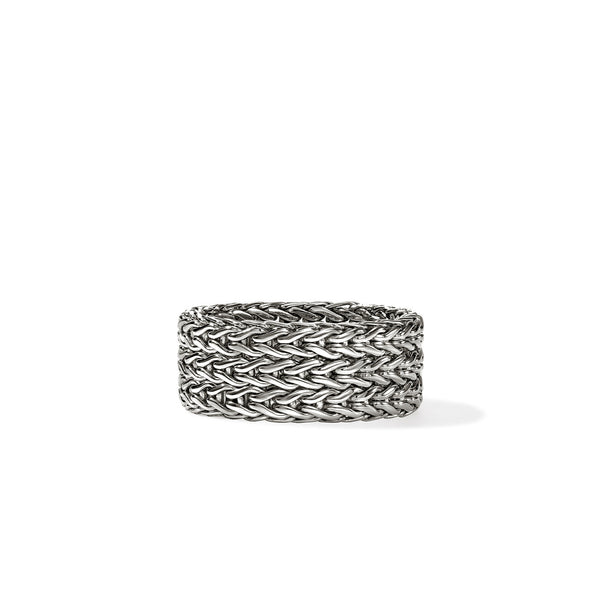 John Hardy Icon Link Silver Band Ring - 9mm
