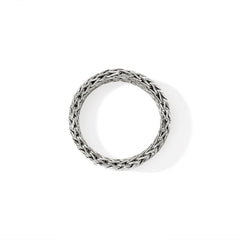 John Hardy Icon Link Silver Band Ring - 9mm