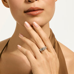 John Hardy Icon Link Silver Bar Ring - 6mm