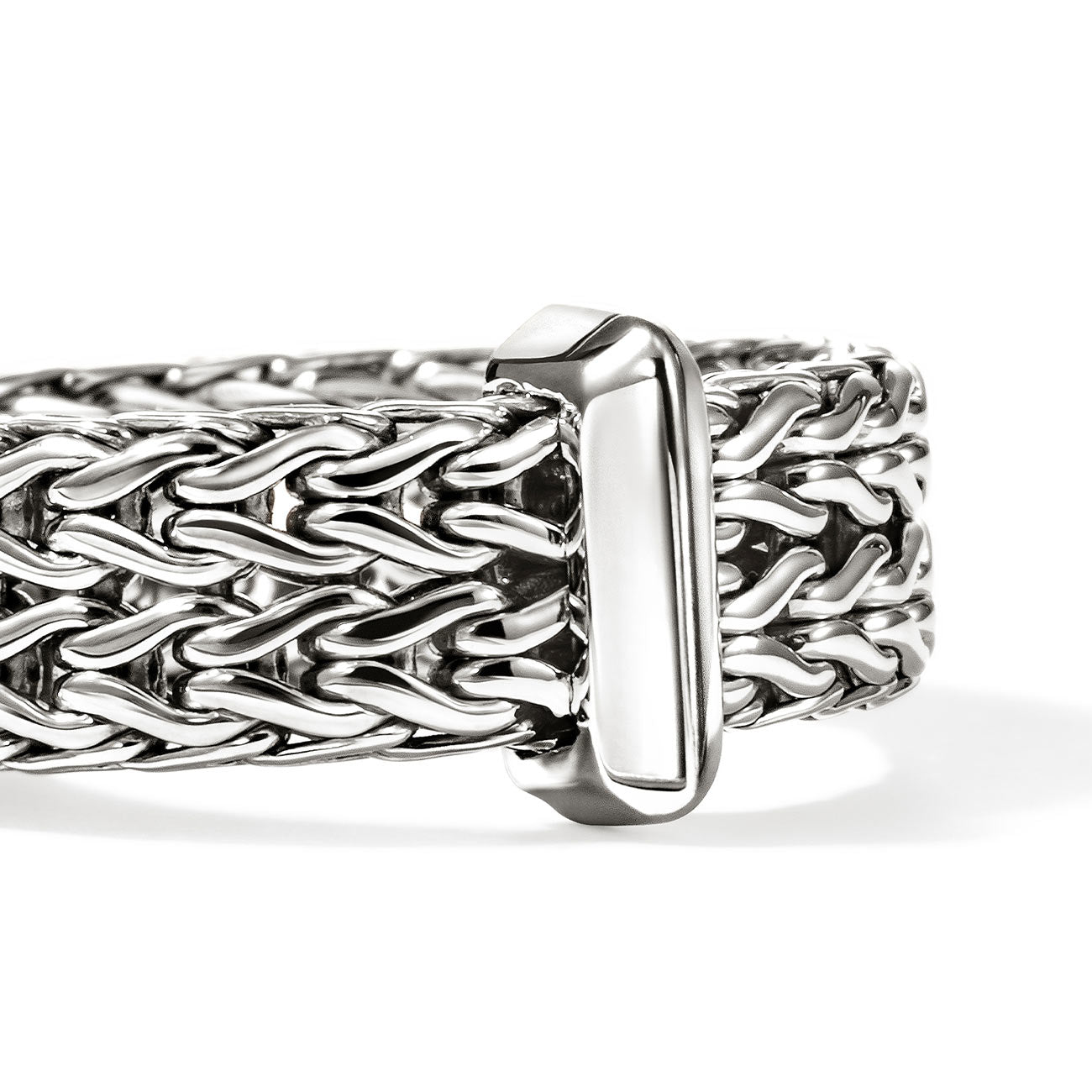 John Hardy Icon Link Silver Bar Ring - 6mm