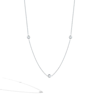 Roberto Coin Diamonds By The Inch Necklace in White Gold - 0.15ctw - Roberto Coin product