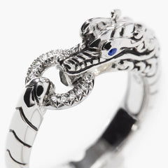 John Hardy Legends Naga Dragon Head Diamond Ring
