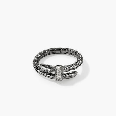 John Hardy Spear Black Rhodium Diamond Wrap Ring - John Hardy product