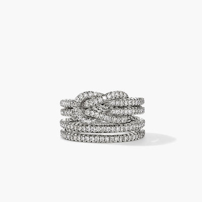 John Hardy Love Knot Diamond Pave Silver Ring - John Hardy product