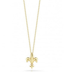 Roberto Coin Tiny Treasures Yellow Gold Fleur De Lis Pendant Necklace