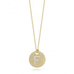 Roberto Coin Tiny Treasures Yellow Gold Diamond Initial Medallion Necklace