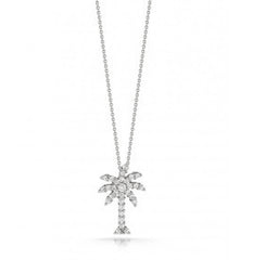 Roberto Coin Tiny Treasures Large Diamond Palm Tree Pendant Necklace