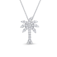 Roberto Coin Tiny Treasures Large Diamond Palm Tree Pendant Necklace