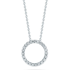 Roberto Coin Tiny Treasures Diamond Circle Necklace .10ctw