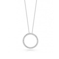 Roberto Coin Tiny Treasures Diamond Circle Necklace .26ctw