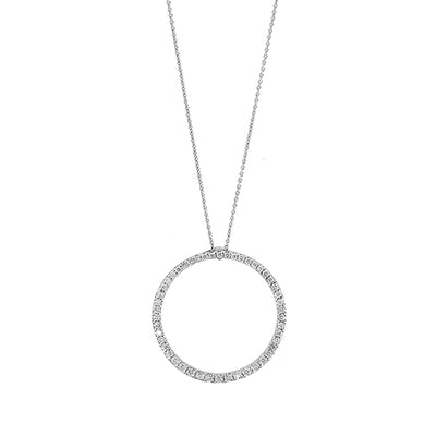 Roberto Coin Tiny Treasures Diamond Circle Necklace .64ctw - Roberto Coin product