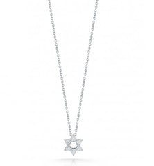 Roberto Coin Tiny Treasures White Gold Diamond Star of David Necklace