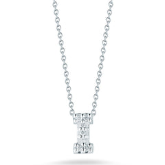 Roberto Coin Tiny Treasures White Gold Diamond Initial Necklace