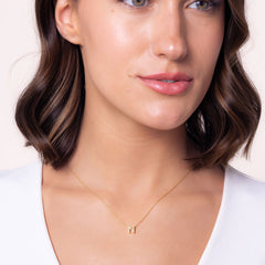 Roberto Coin Tiny Treasures Initial Thoughts Necklace Yellow Gold