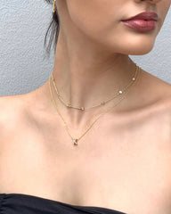 Roberto Coin Tiny Treasures Initial Thoughts Necklace Yellow Gold