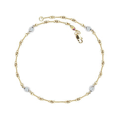 Roberto Coin Diamonds By The Inch Two Toned Diamond Station Anklet