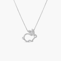 Roberto Coin Tiny Treasures 18k Gold and Diamond Rabbit Necklace