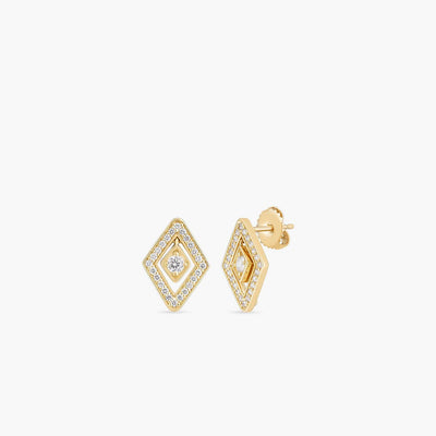 Roberto Coin Diamante 18k Gold and Diamond Stud Earrings - Roberto Coin product