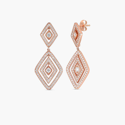 Roberto Coin Diamante 18k Gold and Diamond Dangle Earrings - Roberto Coin product