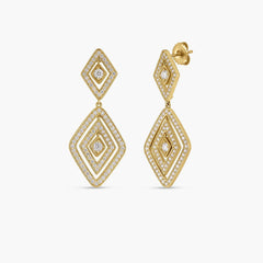 Roberto Coin Diamante 18k Gold and Diamond Dangle Earrings