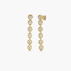 Roberto Coin Dolcetto 18k Gold and Diamond Drop Earrings