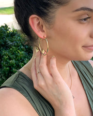 Roberto Coin Rose Gold 45mm Hoop Earrings