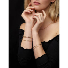 Gold Paperclip Link Bracelet - 6.1mm