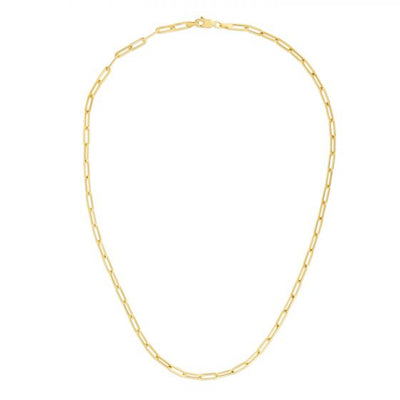 Dainty Paper Clip Link Necklace - 3.3mm - Private Label product