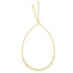 Gold Bolo Paperclip Bracelet
