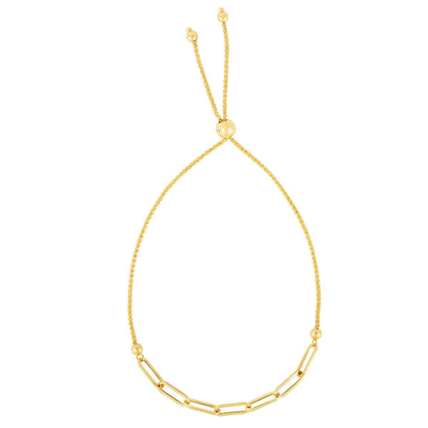 Gold Bolo Paperclip Bracelet
