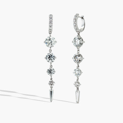 Robert Pelliccia Graduated Diamond Dangle Hoop Earrings - Robert Pelliccia product
