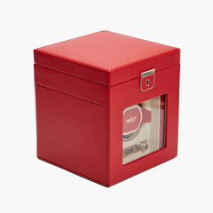 WOLF Palermo Single Winder Jewelry Box in Red
