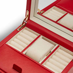WOLF Palermo Single Winder Jewelry Box in Red
