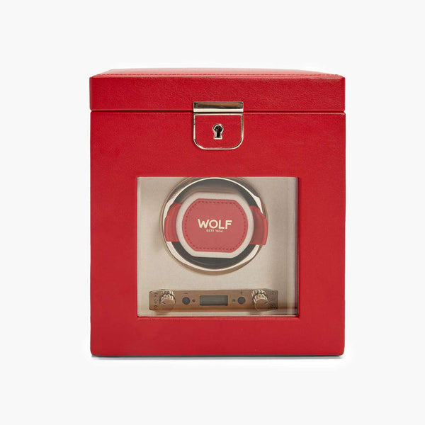 WOLF Palermo Single Winder Jewelry Box in Red