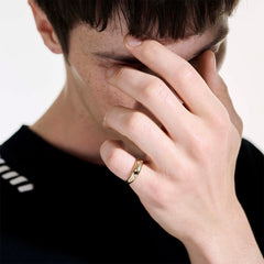 John Hardy Surf Scattered Diamond Wide Ring in 14K Yellow Gold