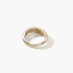 John Hardy Surf Scattered Diamond Wide Ring in 14K Yellow Gold