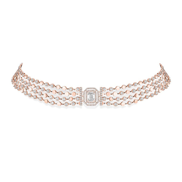 Messika D-Vibes Four Row Collar Necklace