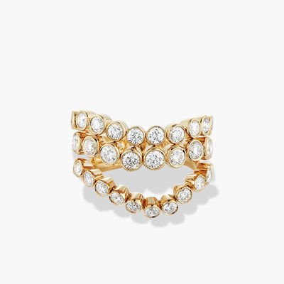 ONDYN Avalon Triple Row Diamond Bezel Ring - Ondyn product