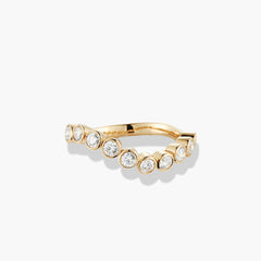 ONDYN Capri Wavy Diamond Bezel Ring