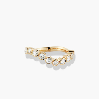 ONDYN Capri Wavy Diamond Bezel Ring - Ondyn product