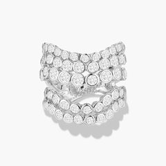 ONDYN Grand Avalon Five Row Diamond Bezel Ring