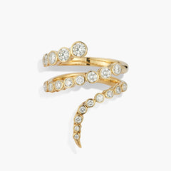 ONDYN Radiance Coil Diamond Bezel Ring