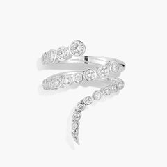 ONDYN Radiance Coil Diamond Bezel Ring
